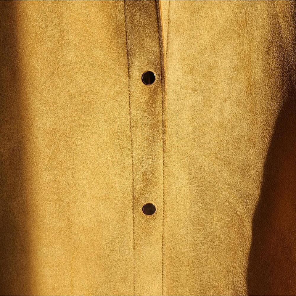 Anthropologie Mustard Suede Shacket SMALL - Picture 4 of 6